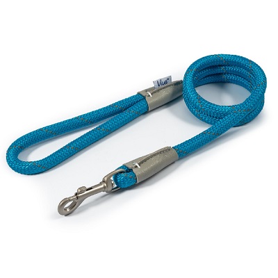 Ancol Viva Rope Refl Snp Lead Blu12mm