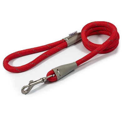 Ancol Viva Rope Refl Snp Lead Red12mm