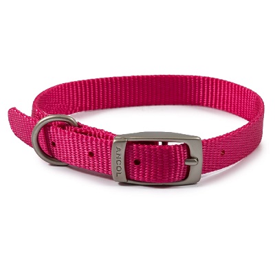 Ancol Viva Buckle Col Pink 20-26cm