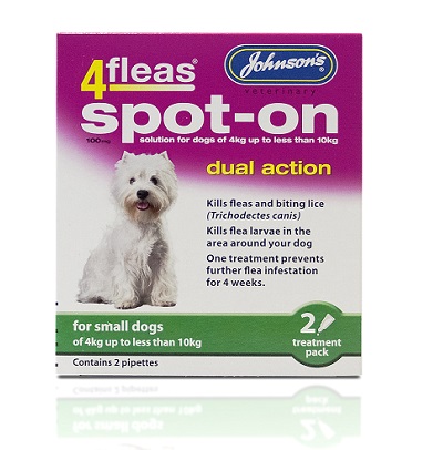 JVP 4Fleas Spot-On Dog Small 2pipx6