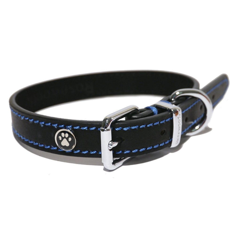 Lux Leather Black Collar 18-22″ x 1.5″