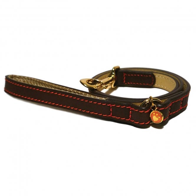 Lux Leather Brown Lead 40″ x 3/4″