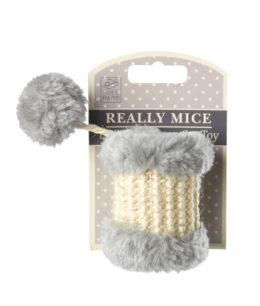HOP Really Mice Pom Pom Cat Toy x4