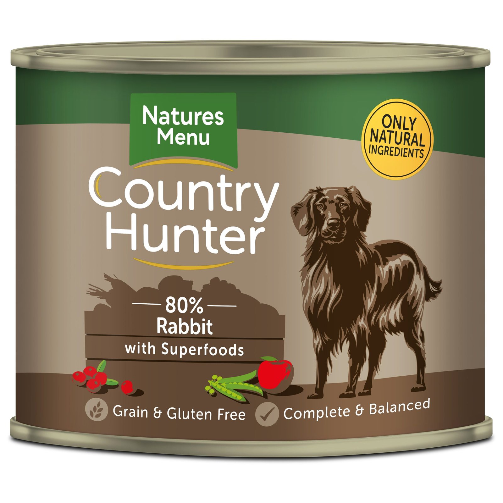 N/Menu Ctry Hunter Dog Tins Rabbi 6x600g