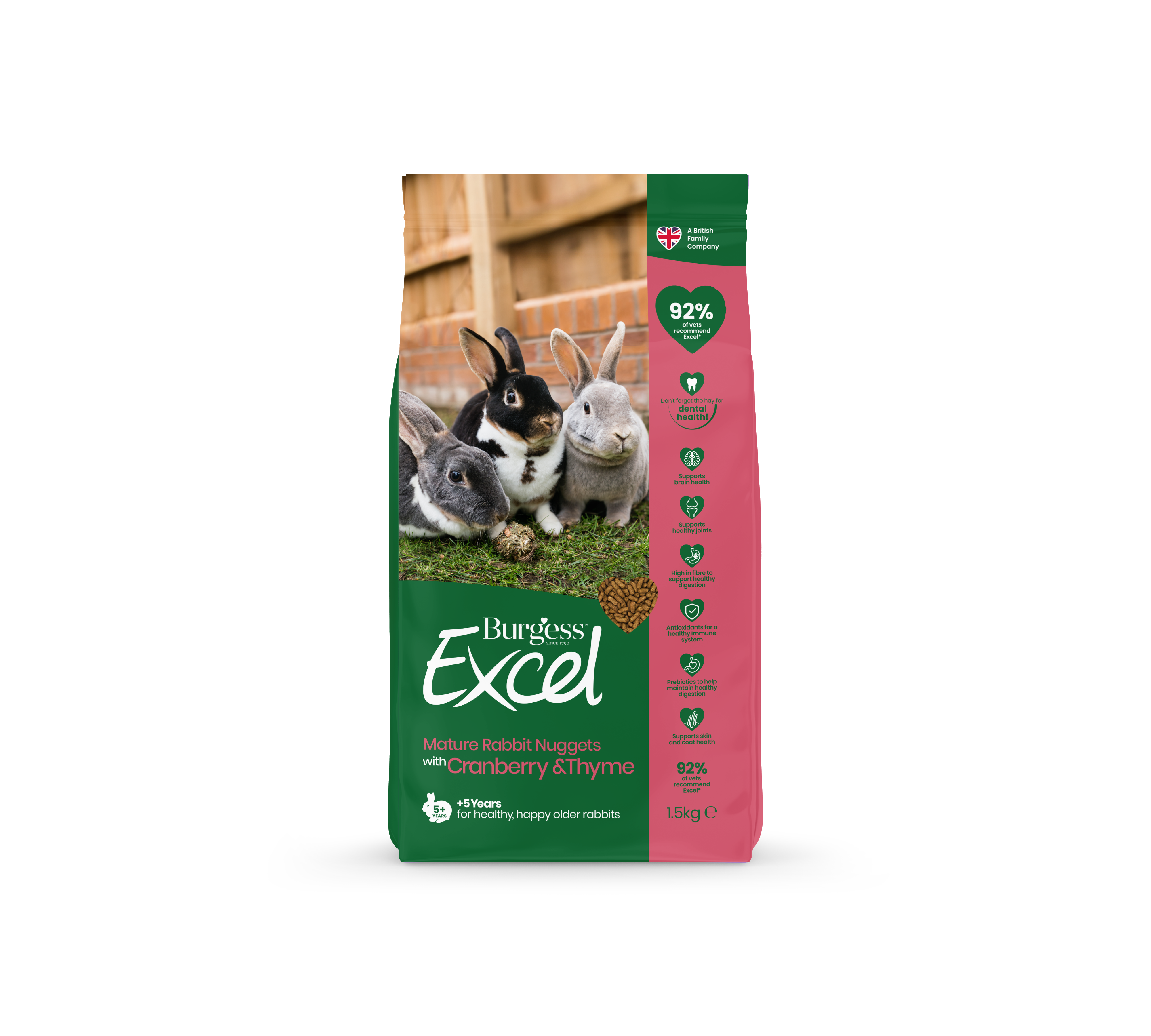 Burgess Excel Rabbit Mature Nugg 4×1.5kg