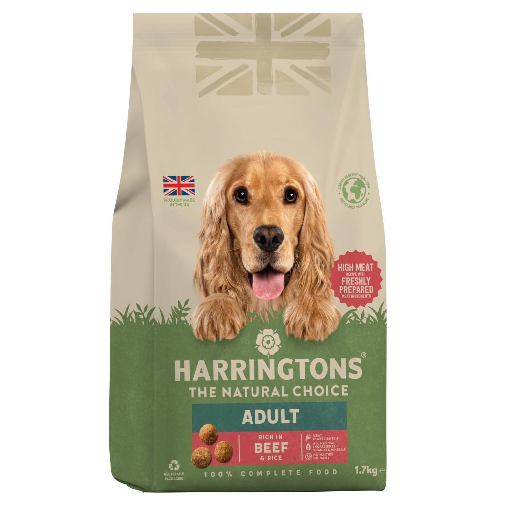 Harringtons Dog Beef & Brn Rice 4×1.7kg