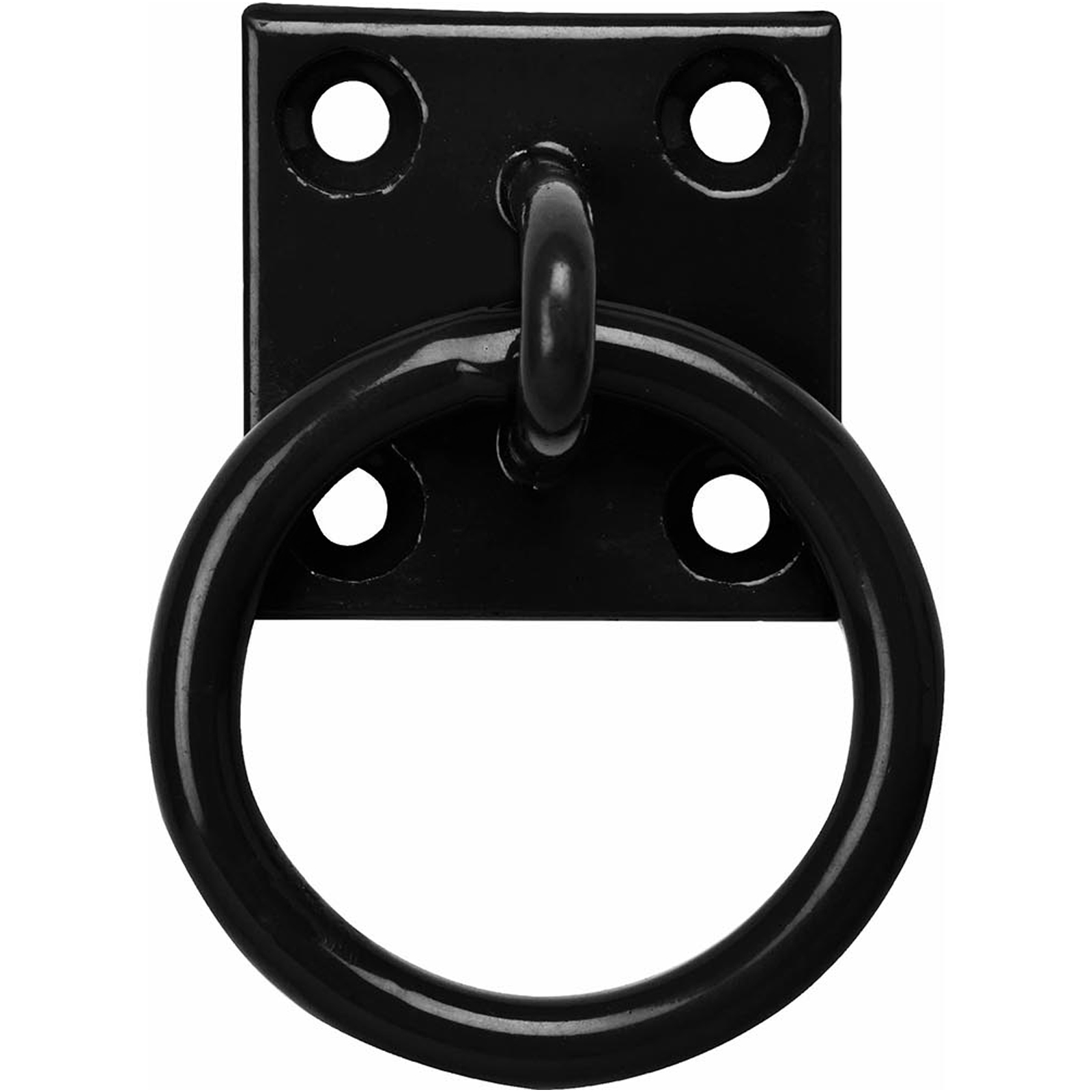 Tie Ring On Plate Black x10
