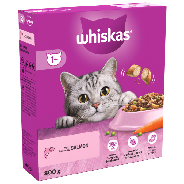 Whiskas Dry 1+ Salmon 5x800g