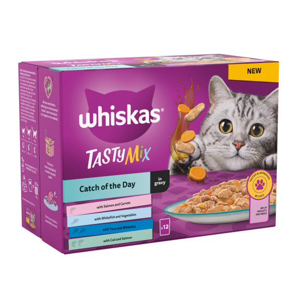 Whiskas Pch 1+ Tasty Catch Grv 4x12x85g