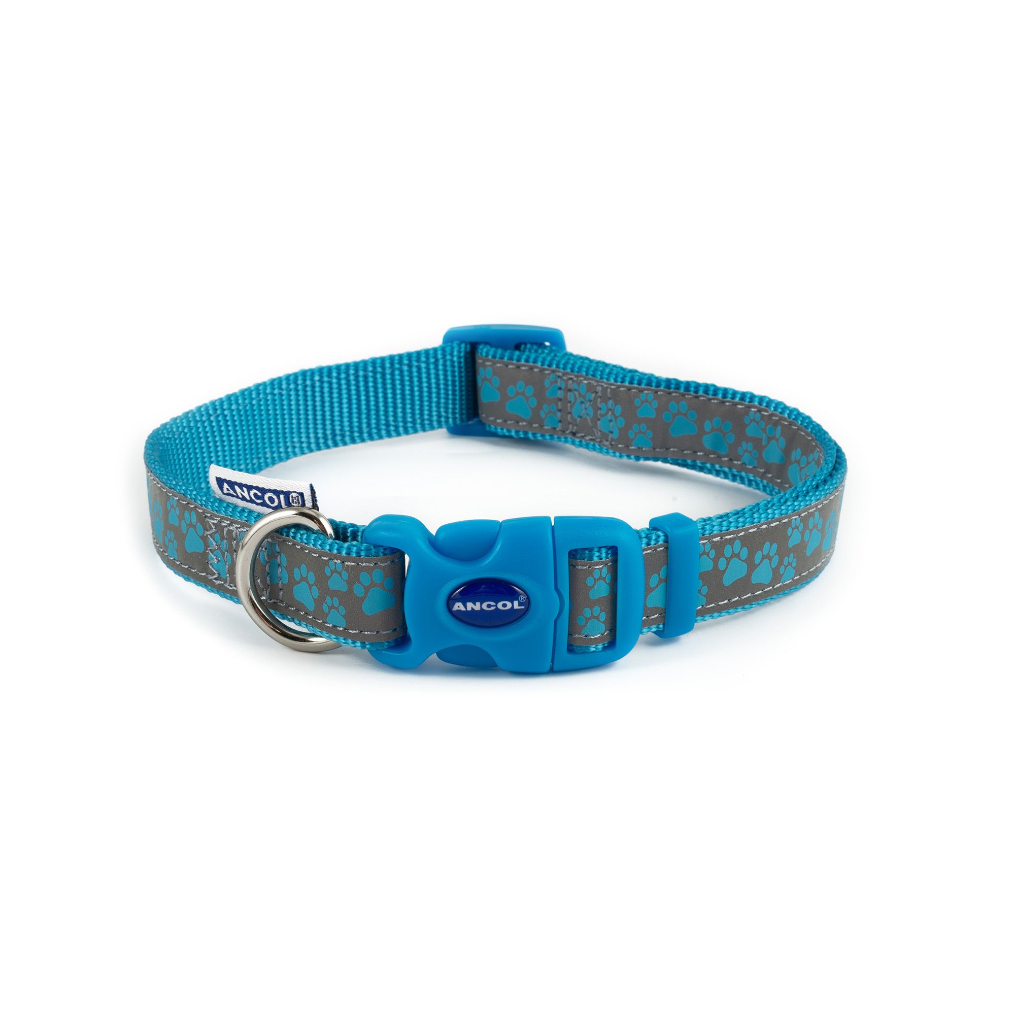 Ancol Paw Adj Refl Coll Blue 30-50cm 2-5