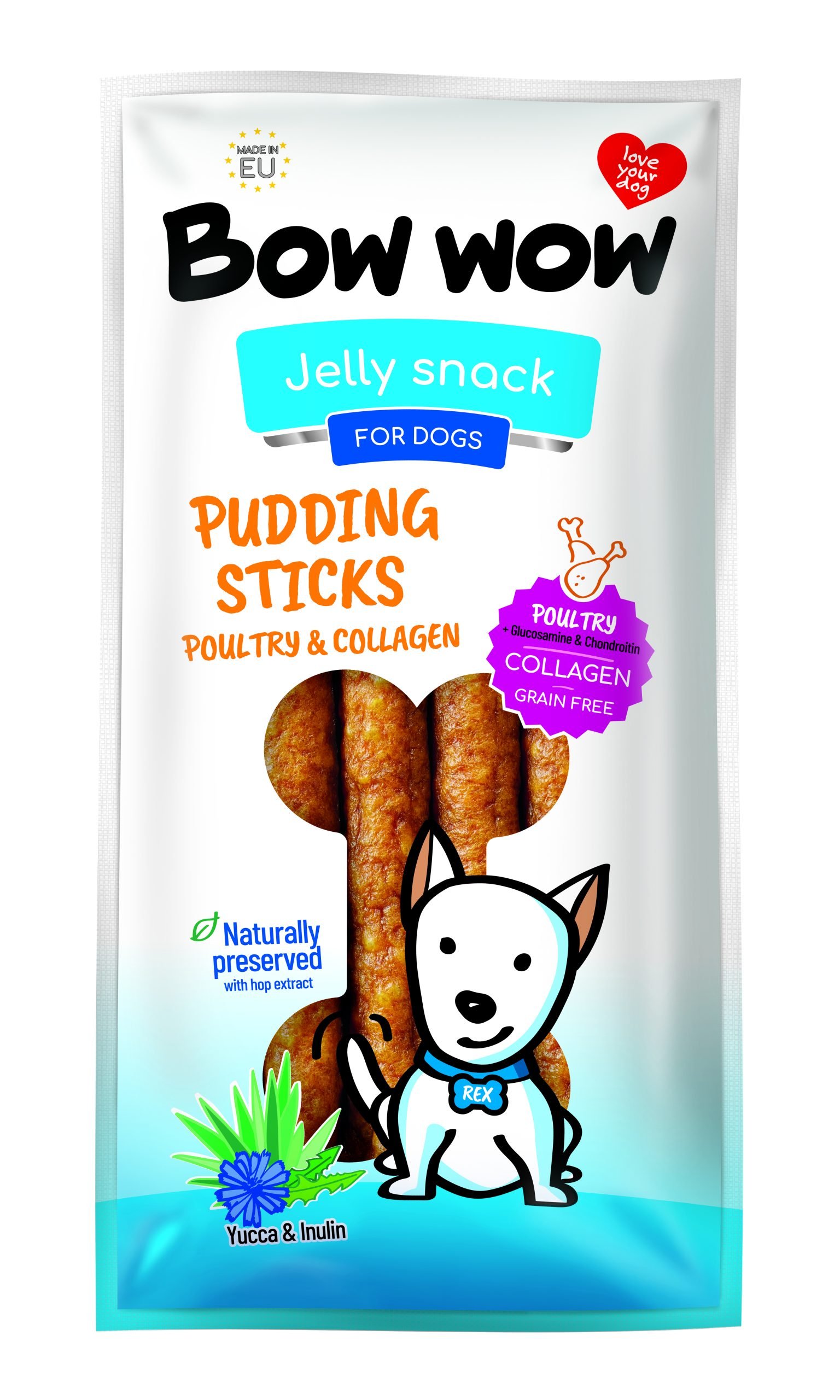 Bow Wow Pudding Sticks Chicken 6x170g