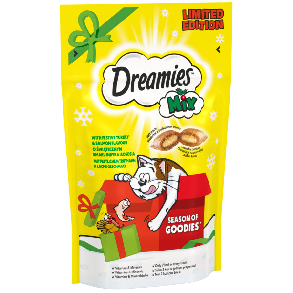 Dreamies Xmas Mix Salmon & Turkey 8x60g