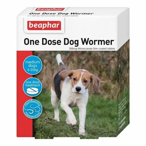 Beaphar One Dose Wormer Dogs 2×6