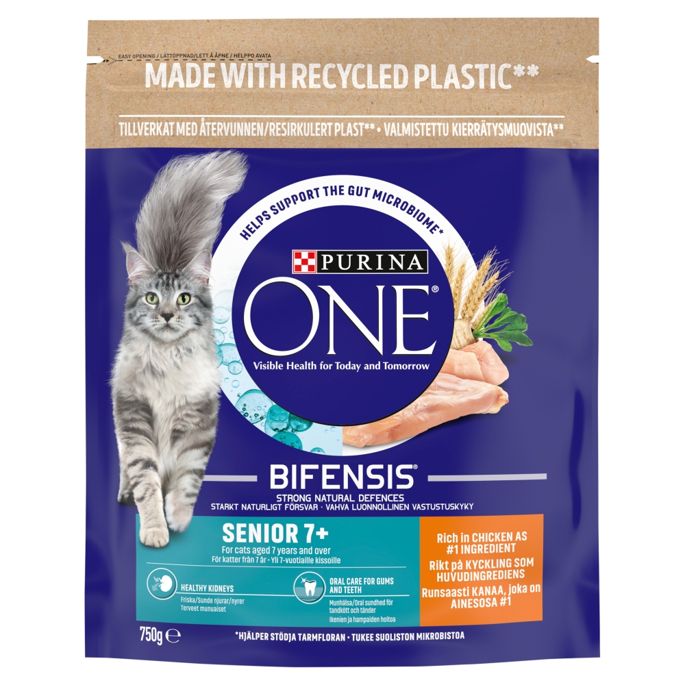 Purina One Senior 7+ Cat Chicken 4x750g