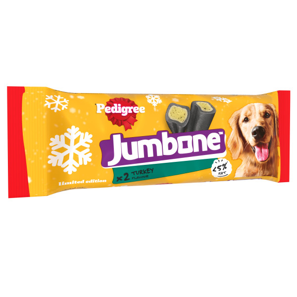 Pedigree Xmas Jumbone Med Turkey 2×12