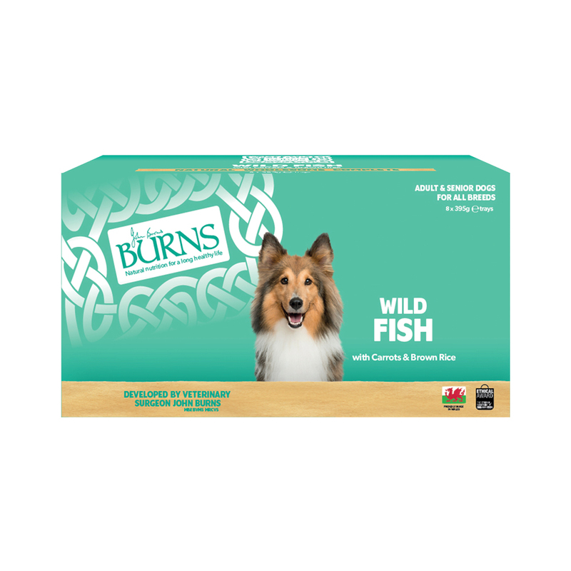 Burns Dog Tray Wild Fish 395gx8